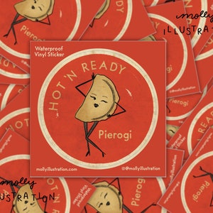 Hot ‘N Ready Pierogi Vinyl Sticker