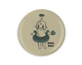 Bagel Baby Cartoon Illustrated Magnet