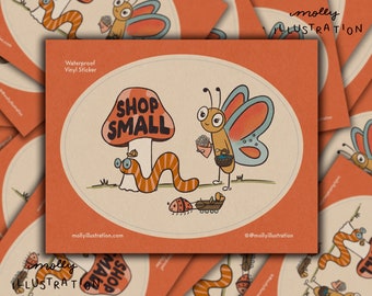 Shop Small Cute Bug Waterproof Kiss Cut Vinyl Sticker