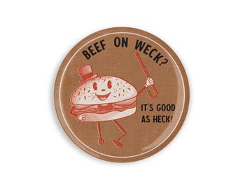 Beef on Weck Magnet: Mid-Century Buffalo New York Illustration