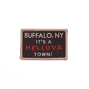 Buffalo New York Helluva Town Vintage Style Embroidered Iron On Patch