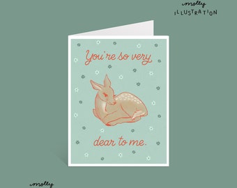 You're So Very Dear to Me Vintage Inspired Love and Friendship Card