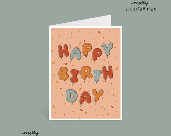 Balloons Happy Birthday Greeting Card