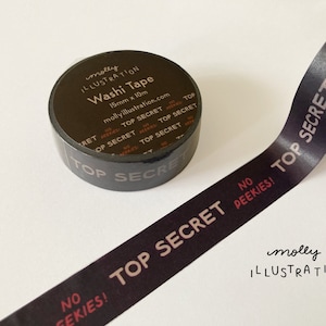 Top Secret, No Peekies Washi Tape