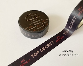 Top Secret, No Peekies Washi Tape