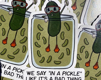 In a Pickle Illustrated Magnet