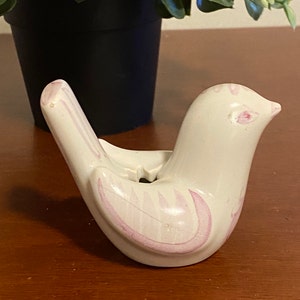 Small Nymolle Bird Candle Holder Denmark Vintage Cute Bird Bud Vase Ceramic