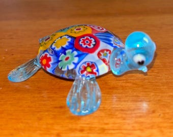 ガラス製の亀の置物：イタリアの芸術、カラフルな装飾 - Etsy 日本