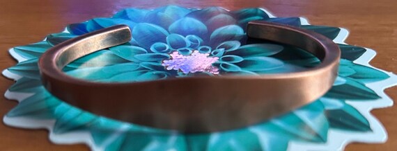 Handcrafted Raw Copper Cuff | Custom Engraved Min… - image 3