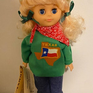 vintage Gambina Doll - Tammy Traveler - Sesquicentennial  Texas cowboy hat