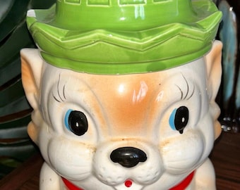 Vintage Mccoy “have a Happy Day” Smiley Face Cookie Jar - Etsy