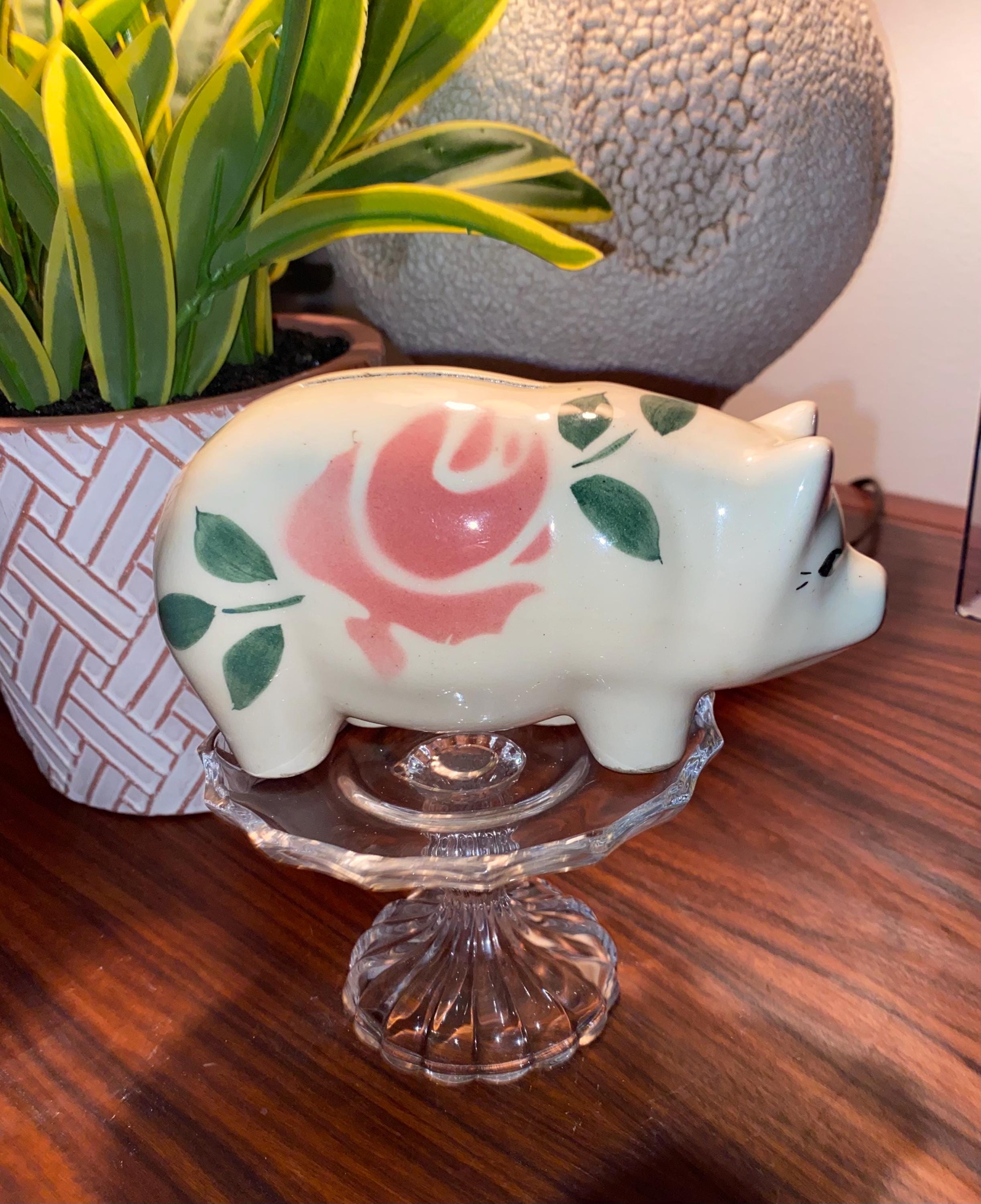 Vintage Pottery Piggy Bank - Etsy Canada