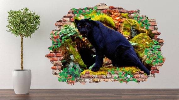 Details about   3D Black Panther M223 Wallpaper Wall art Self Adhesive Removable Vincent Amy show original title 