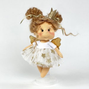 Little Fairy "The Guardian"- 8" (20 cm) -Handmade Fabric Doll