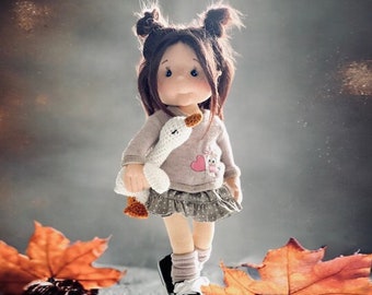 Herbst - 15 "(38 cm) -Einzigartige handgemachte Puppe mit Bewegungsskelett