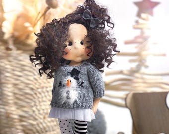 Nadia- 15&quot; (38 cm) -Unique Handmade Doll with Motion Skeleton