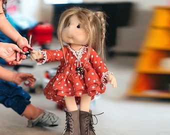F.A.B. Dolly - 15&quot; (38 cm) -Unique Handmade Doll with Motion Skeleton Pro
