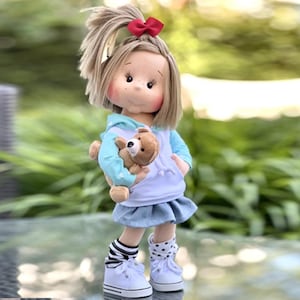 Kiki- 15&quot; (38 cm) -Unique Handmade Doll with Motion Skeleton