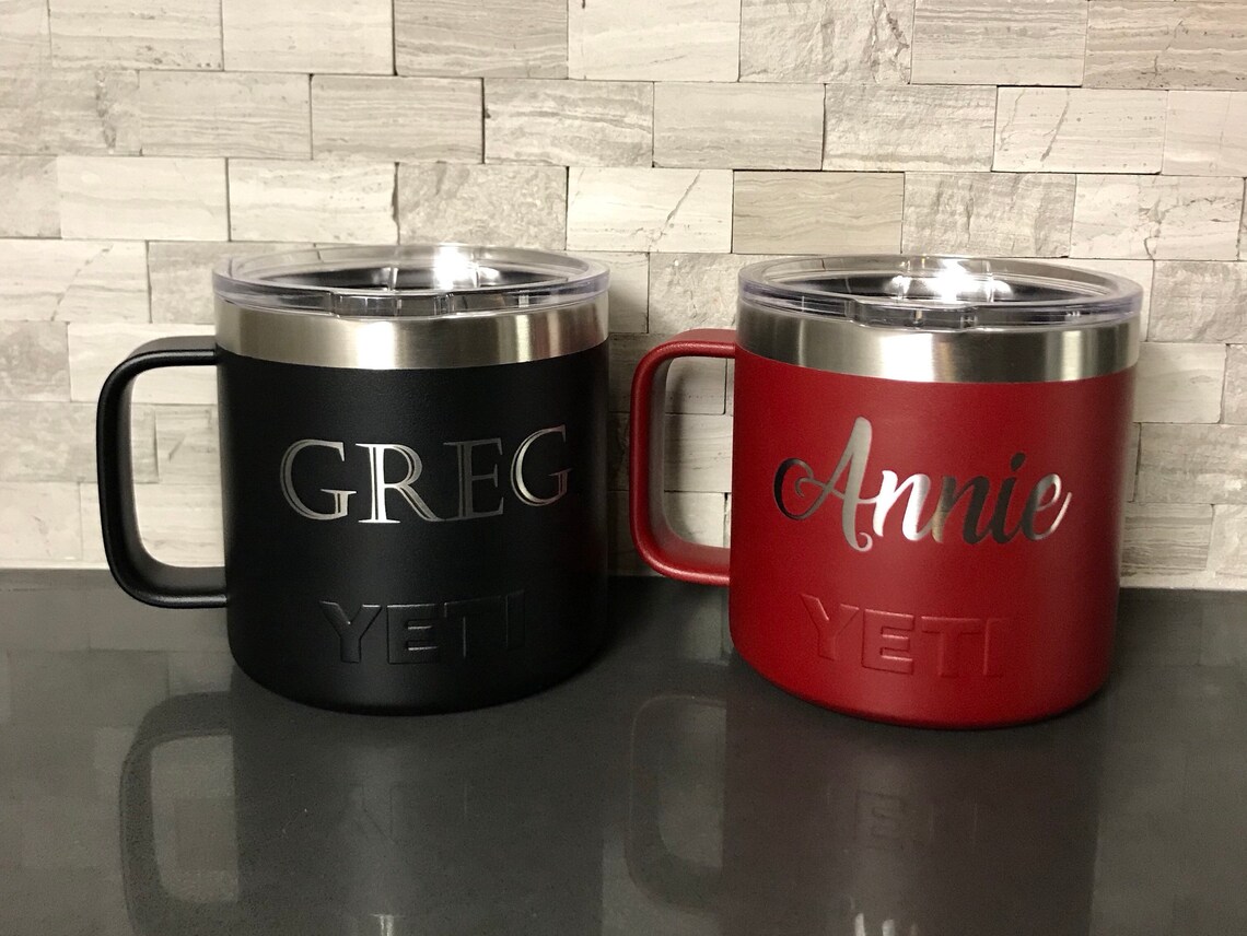 14oz custom engraved stainless steel YETI coffee mug Etsy