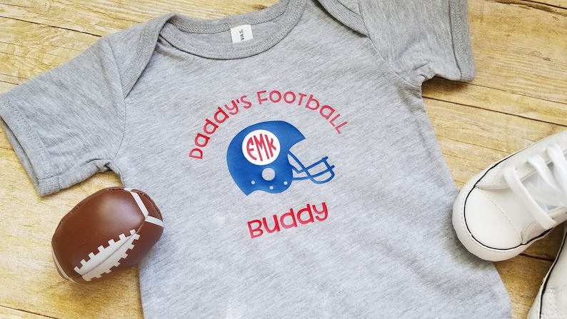 Daddy/'s football buddy Custom Colors! Football onesie