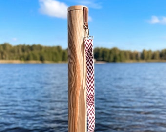 Fly rod case | wood fly fishing rod tube | fishing rod holder