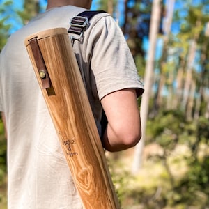 Tubo para documentos, tubo de papel A0 A1 A2, bolsa de madera para planos, estuche para pergaminos, portafolios de artista, regalo de Purim de madera