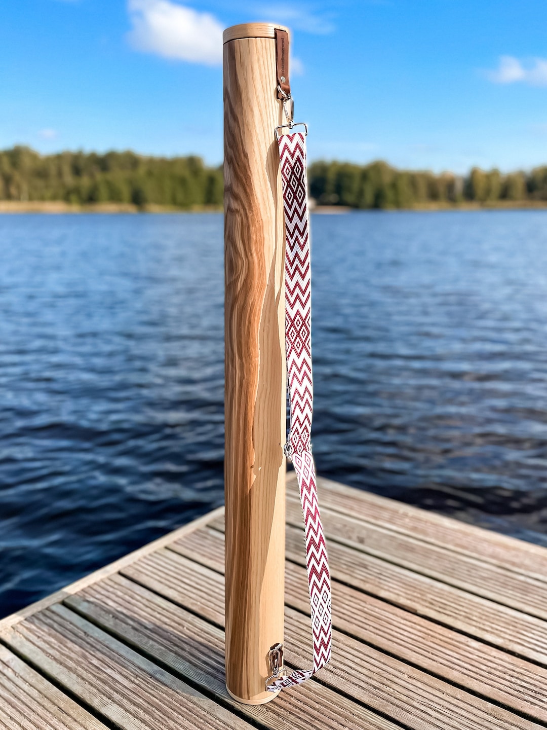 Fly Rod Case Wood Fly Fishing Rod Tube Fishing Rod Holder Etsy