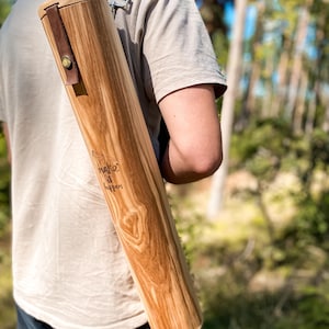 Tubo per documenti, tubo di carta A0 A1 A2, sacchetto di legno per progetti, custodia per pergamene, portfolio per artisti, regalo di Purim in legno