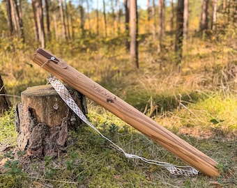 Tubo para caña de pescar con mosca / Soporte de madera para caña de pescar / Estuche protector de viaje / Caja de almacenamiento para cañas de pescar