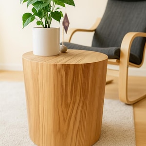 Solid Wood Pedestal Stand – Plant Stand or Display Column | Handmade Home Decor | Custom Engraving Available | item shelf