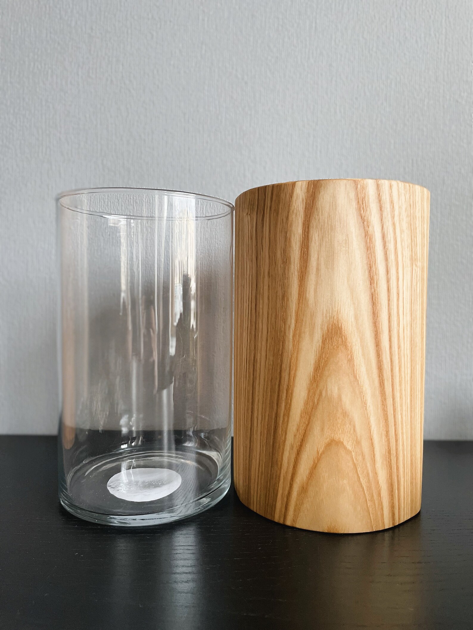 Modern Natural Flower Wood Vase, Handcrafted Vessel for Rose Bouquet ...