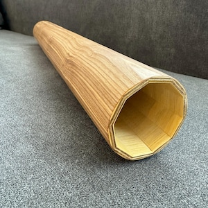 Wood tube, Custom wooden cylinder, Hollow tube, Handmade wood pipe