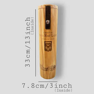 Wooden Wine Case - Custom Wine Bottle Box - Personalized Tube Box - Engraved Wood Box - Handmade Wine Storage - Whiskey & Champagne Gift Box