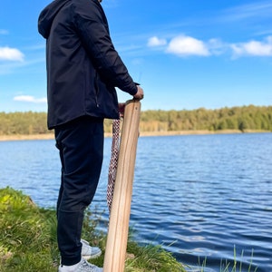Angler Fliegenfischer Stangenrohr, Holzkiste für Fliegenfischerstäbe, Geschenk für Angler und Angelfreunde