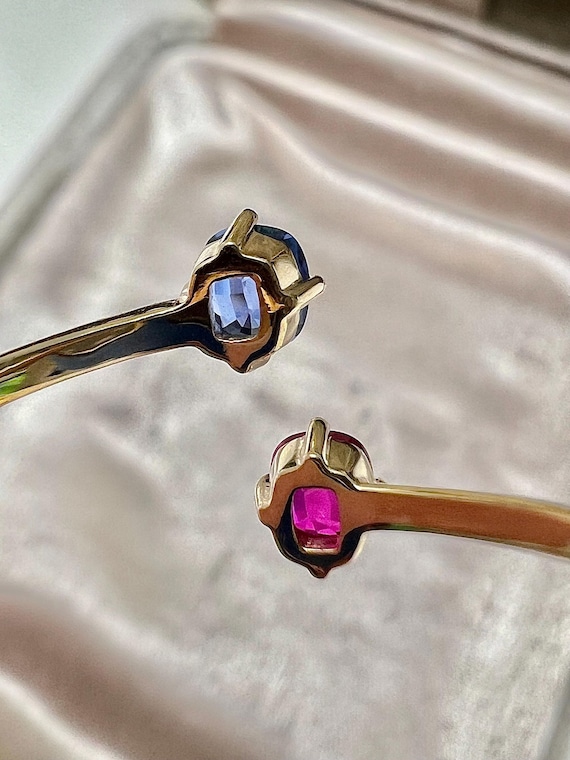 Natural ruby ring with natural sapphire split sha… - image 7