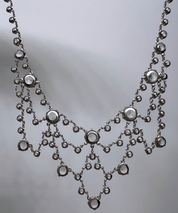 Antique Art Deco necklace Edwardian paste necklac… - image 3