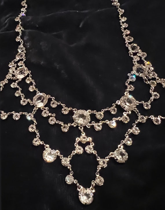 Antique Art Deco necklace Edwardian paste necklace