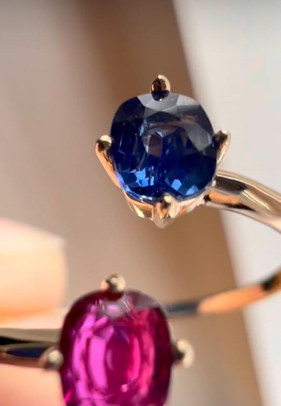 Natural ruby ring with natural sapphire split sha… - image 10