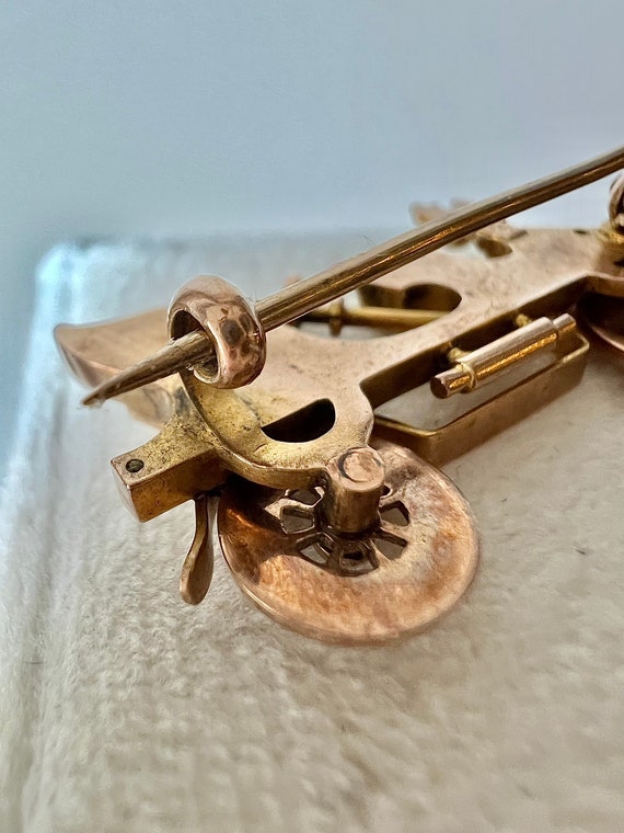 Antique novelty brooch retro car automobile early Art… Gem