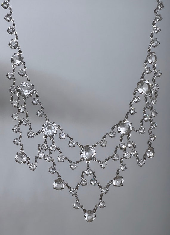 Antique Art Deco necklace Edwardian paste necklac… - image 2
