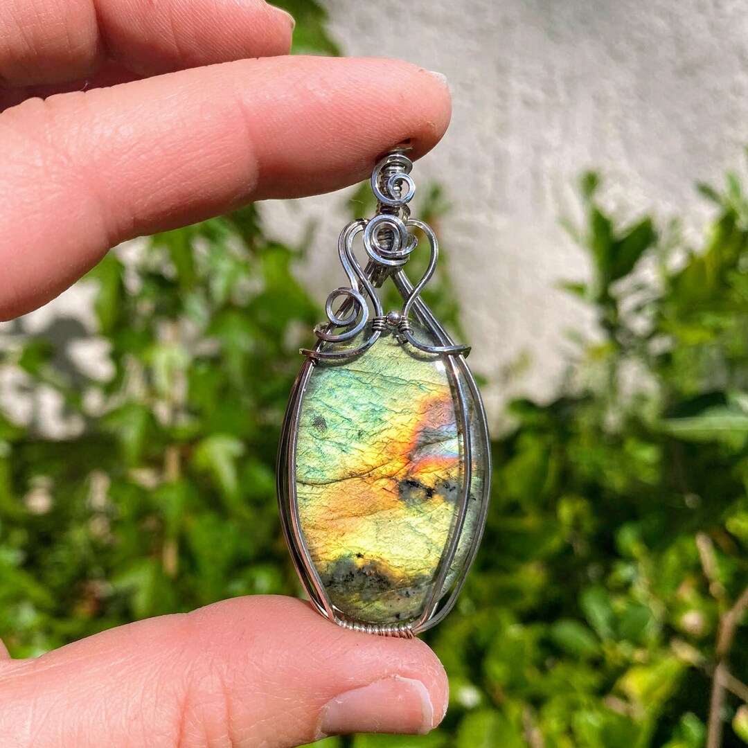 •INVOKE• labradorite + oxidized silver necklace (18