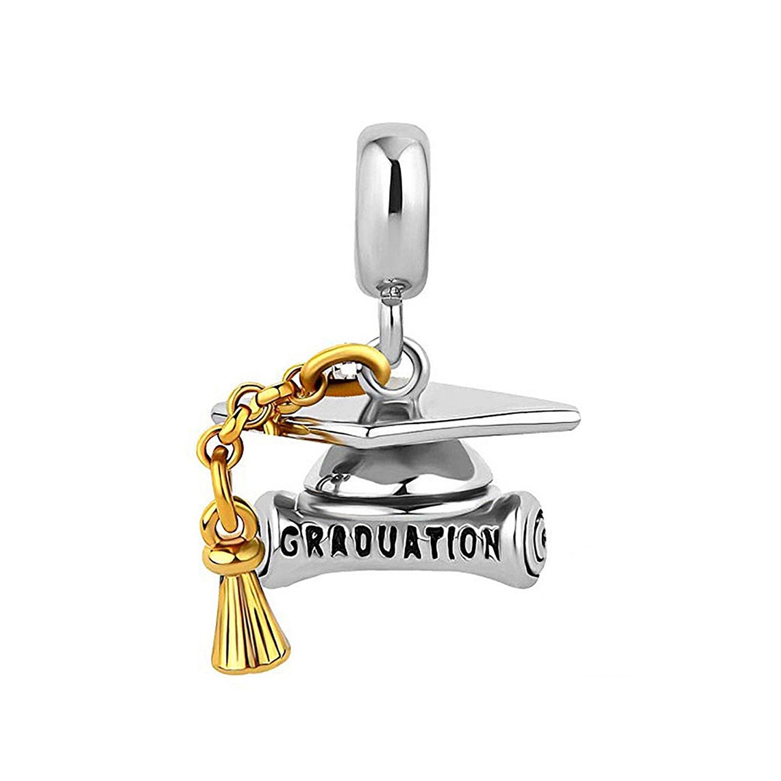 Graduation Cap and Gown Dangling Charm Fits Pandora Bracelets Etsy