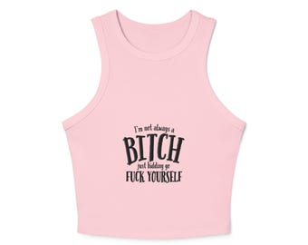 Sassy Graphic Tank Top, Funny Workout Shirt, Edgy Gym Apparel