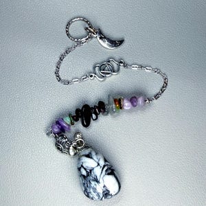 Mystical Pinolith Pendulum for Intuition, Energy Clearing and Protection, Chakra Healing | Handmade Spiritual Gift