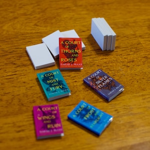 Sarah J Maas A Court of Thorns and Roses Series Mini Books 1:10 1.2&quot; Height - Full Set