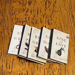 Ana Huang King of Sin Series Mini Books 1:10 1.2&quot; Height - Five Books