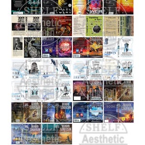 Ficção científica - Escolha um autor - Mini livro DIGITAL bom - Biblioteca de casa de bonecas, TBR Jar, e-book e audiolivro - presentes para amantes de livros