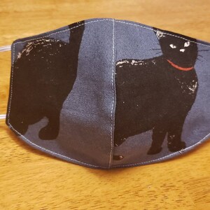 猫マスク-縮まない-4層-洗える-フィルターポケット