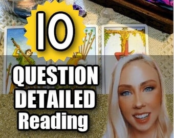 Lectura de tarot de 10 preguntas: Percepción psíquica el mismo día