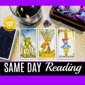 Lectura de Cartas del Tarot, Lectura Psíquica el Mismo Día, Lectura el Mismo Día, Lectura de Tarot, Lectura de Cartas, 3 PREGUNTAS, Lectura Intuitiva, Psíquica, Tarot